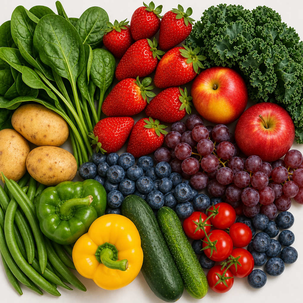 The Dirty Dozen—produce items that typically carry the highest pesticide residues