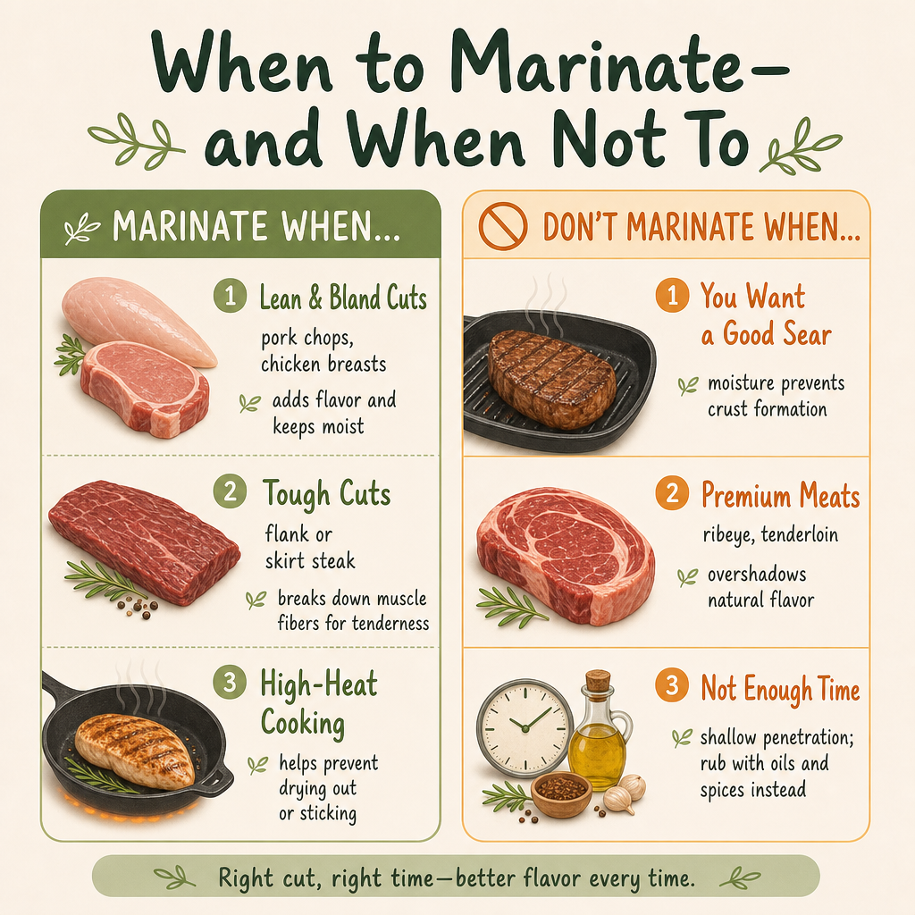 When to use a marinade versus when to skip it