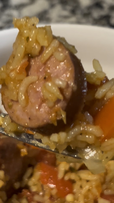 Instant Pot Cajun sausage and rice with peppers and tomatoes
