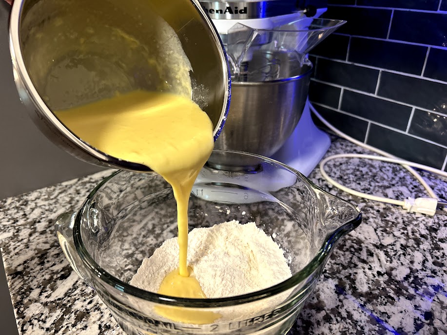 Pancake batter: dry and wet ingredients