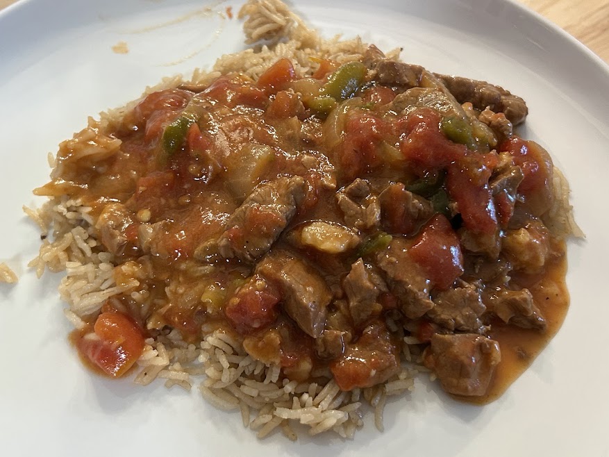 Pepper steak dinner