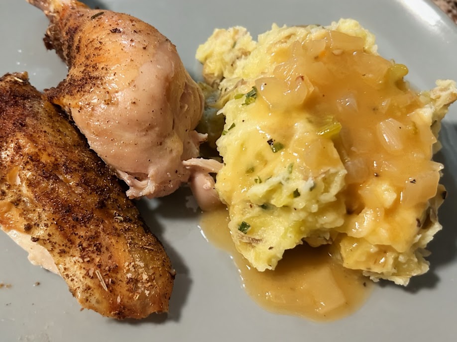 Oven roasted whole chicken